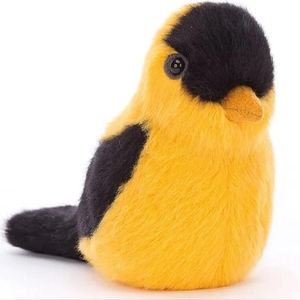 Jellycat Birdling Goldfinch 4" x 3" Plush Yellow & White NWT